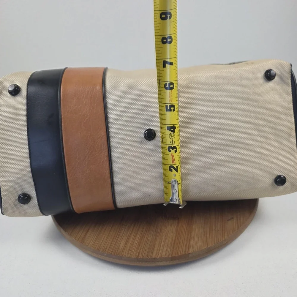 Vintage Nikon Nikonos Camera Shoulder Bag Beige Canvas Padded Carry Case Japan